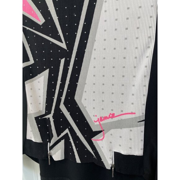 Jamie Sadock Graphic Long Sleeve Top Size Small Crewneck Geometric Performance - Picture 4 of 7